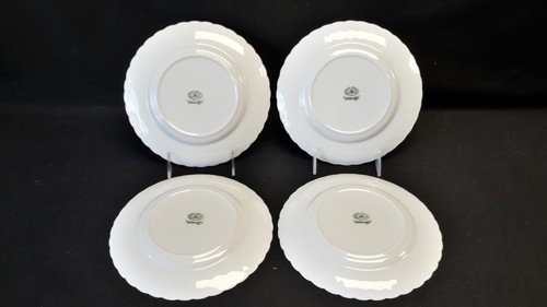 Royal Tuscan England All White Swirl Edge Whitecliffe - Set of 4 Salad Plates - Picture 5 of 6