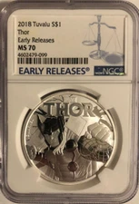 2018 Tuvalu  THOR  NGC MS 70  EARLY RELEASES  (Total Graded by NGC In MS70: 227)