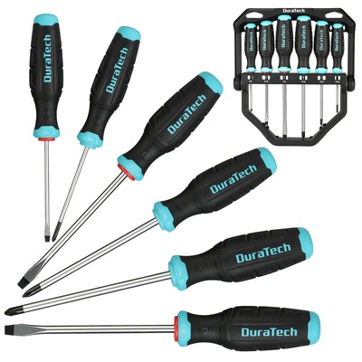 6-Piece Magnetic Screwdrivers Set 3 Phillips and 3 Flat Head Steel Screwdriver