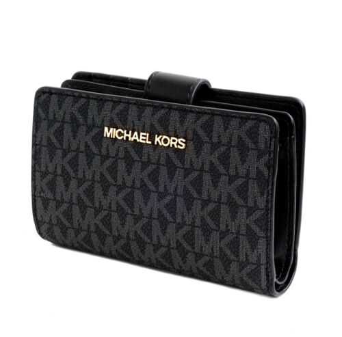 Portefeuille Michael Kors portefeuille portefeuille jet set voyage bifold zip noir - Photo 2 sur 11