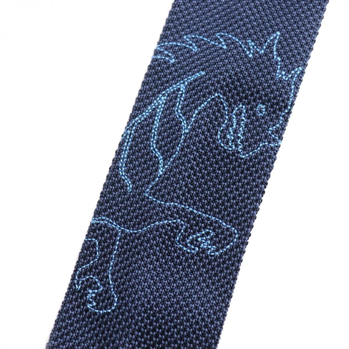 Hermes Silk Neck Tie Navy for Men - Hermes Pre-owned Neck Tie