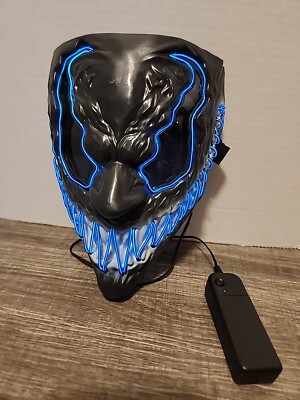 Halloween Scary LED Light Up Mask w/3 Light Modes