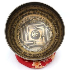 12 Inches Mandala Carved Tibetan Singing Bowls - Sound Healing Meditations Bowls