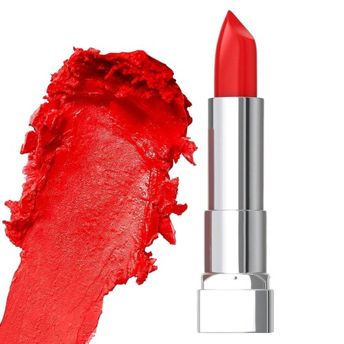 4x Maybelline Color Sensational Cream Lipstick 895 On Fire Red 4.2g - Picture 5 of 8
