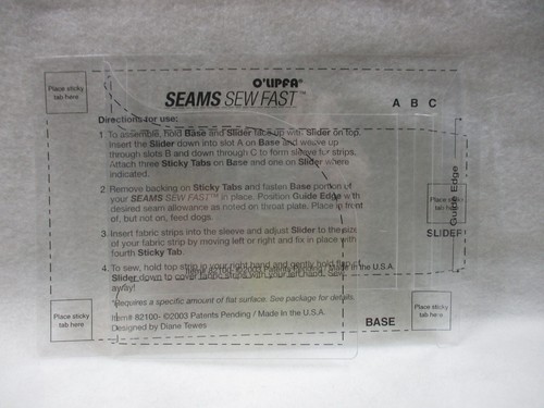 O'Lipfa Seams Sew Fast - Quilt Strip Piecing Guide