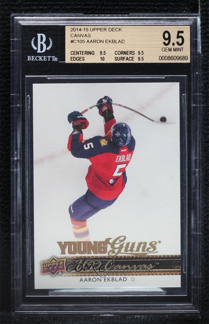 2014-15 Upper Deck UD Canvas Young Guns Aaron Ekblad #C105 BGS 9.5 GEM MINT 0do3