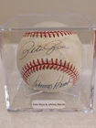 Johnny Bench and Pete Rose Autographed Baseball JSA COA