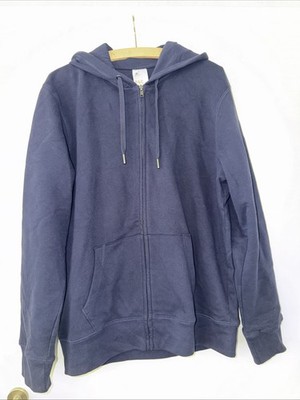 B&C King Gr L Zipped Hoodie Oberteil Pullover Sweatshirt Jacke Unisex Blau