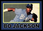 Bo Jackson 1990 Big League Star Card With Glove On Kansas City Royals