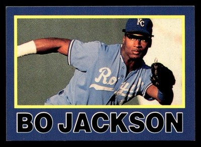 Bo Jackson 1990 Big League Star Card With Glove On Kansas City Royals