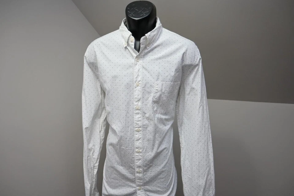 J Crew Dress Shirt Classic Fit Stretch Dotted Button Up Mens Size Large Tall LT - Image 3 of 4