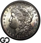 1881-S Morgan Silver Dollar Coin, Attractive Color, BU++