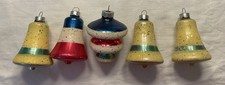 Vintage Shiny Brite Corning Confetti Mica Glass Christmas Ornaments