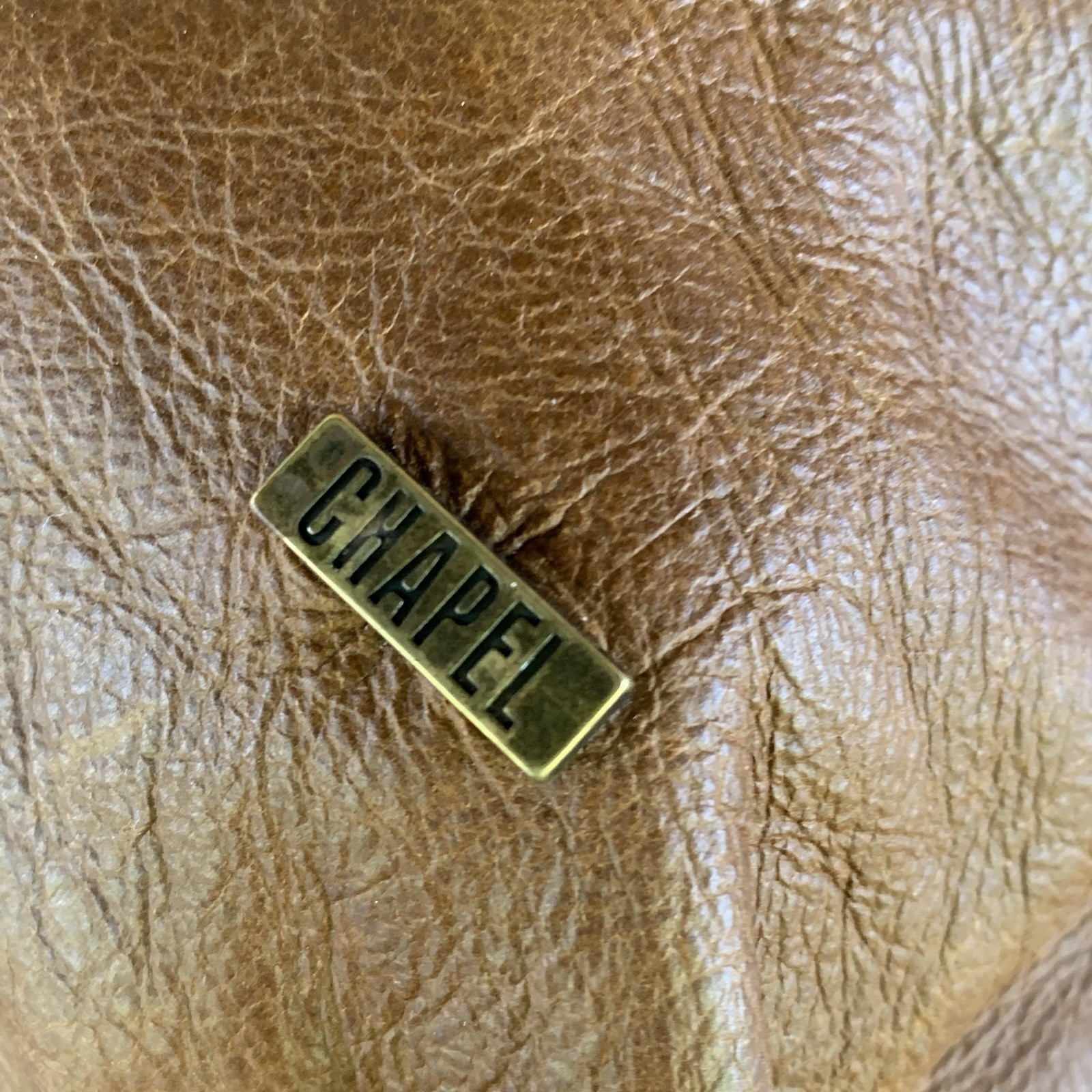 Chapel Leather Backpack Brown Adjustable Zipper F… - image 5