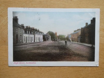 Pre 1910 Posted Postcard of High Street, Lochmaben, Dumfries, Scotland - Image 1 of 2