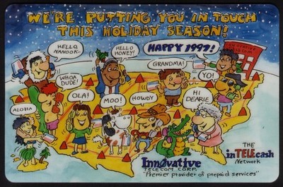 30m 'We're Putting You In Touch This Holiday Season' 1996 JUMBO Phone Card