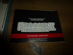 Frogger II 2 Threeedeep ! Atari 5200 CIB Complete In Box Parker Brothers Konami