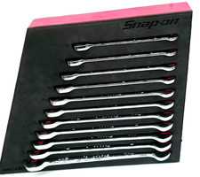 Snap-on 11 Pc Metric Flank Drive Offset Non-Reversing Ratcheting Wrench Set