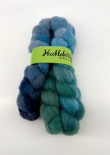 Huckleberry Knits Falkland Wool 4oz Hand Dyed Spinning Fiber Roving Blue Teal