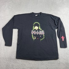 Vintage 2004 HIM Band Ville Valo Heartagram Double-Sided Official T-Shirt XL