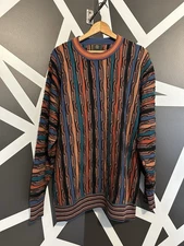 VTG F/X Fusion Chunky Cable Knit Sweater Men’s Sz-XL Coogi Style 90’s Biggie