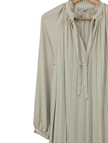 H&M Vestido de manga larga Mujeres Vestido Talla EU 38 blanco puro look casual - Imagen 3 de 5