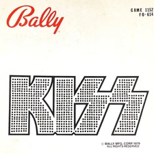 Bally Kiss Pinball Machine Manual Schematics ORIGINAL