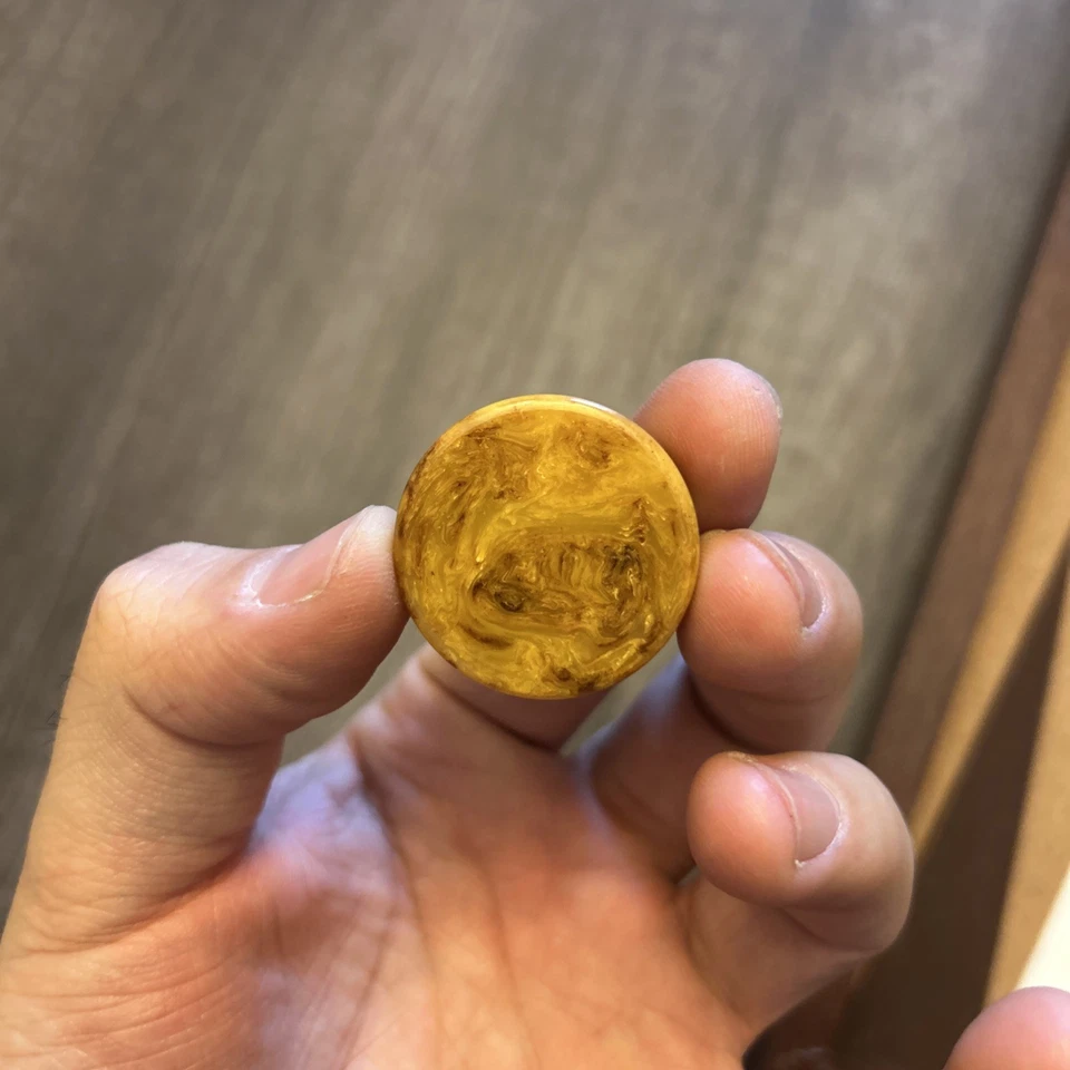 Vintage Cardinal Bakelite? Backgammon Set Brown Swirl Butterscotch - Image 3 of 4