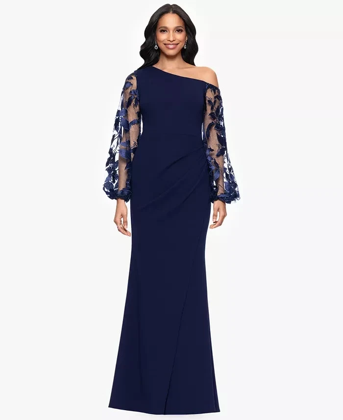 chinese dress ladies Amazon.com: Betsy & Adam Women's Long Stretch Velvet Illusion Shrug Beaded Sleeve  Gown, Navy/Silver, 14 : Clothing, Shoes & Jewelry main image 0