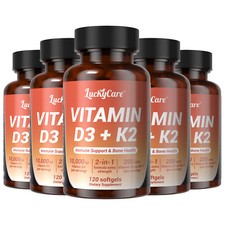 Vitamin D3 K2 10,000 IU Vitamin D  200mcg Vitamin K MK-7 with Coconut Oil