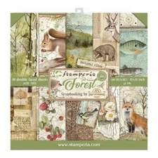 Stamperia Double-Sided Paper Pad 12"X12" 10/Pkg-Forest, 10 Designs/1 Each