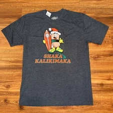 Mens NWT Hawaiian Islands Creations Shaka  Kalikimaka HIC T Shirt Christmas Larg