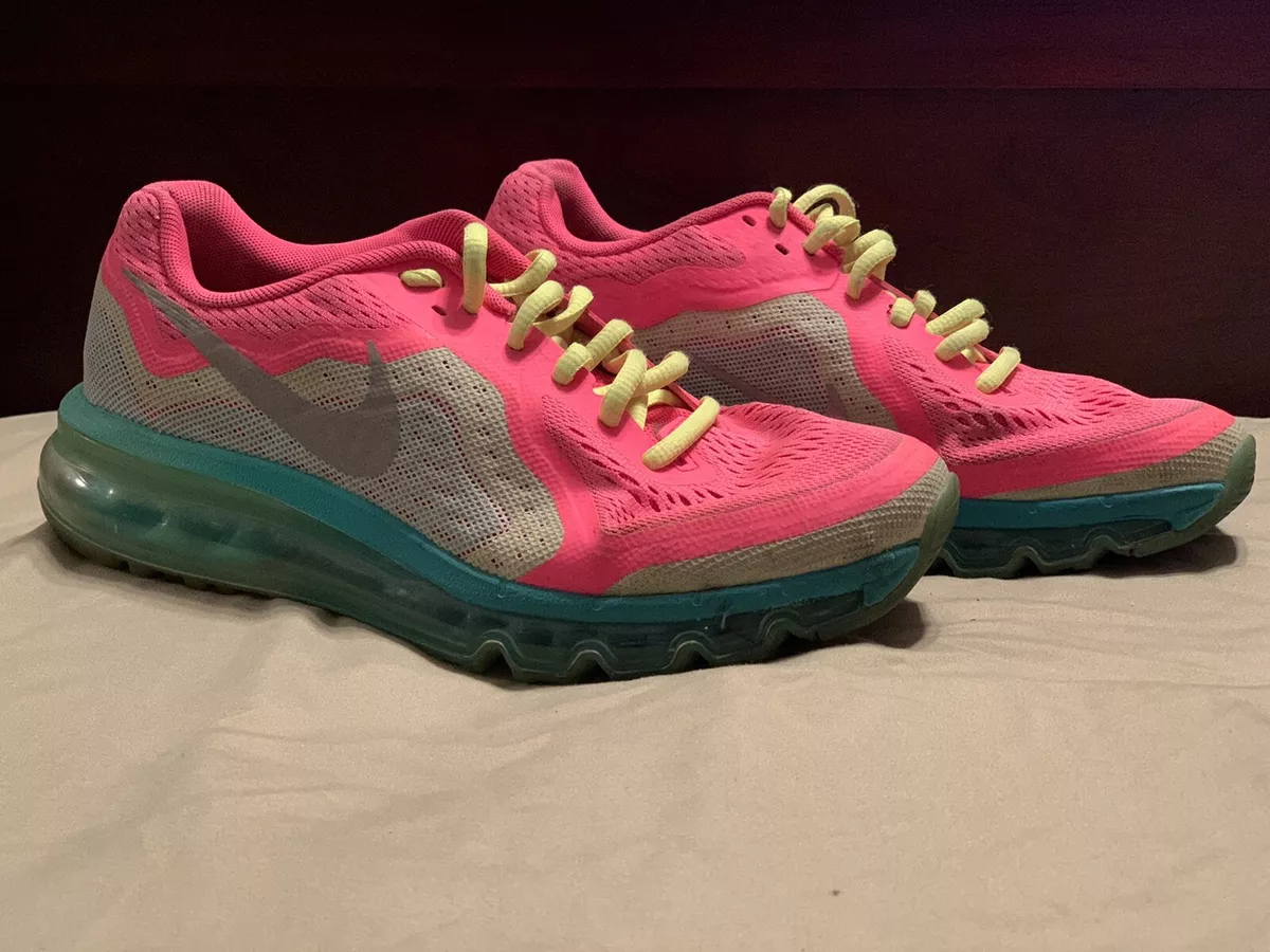 5.5Y Nike Max 2014 Pink Neon Jade 631331-602 | eBay