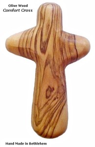 bethlehem olive comfort palm cross wood hand