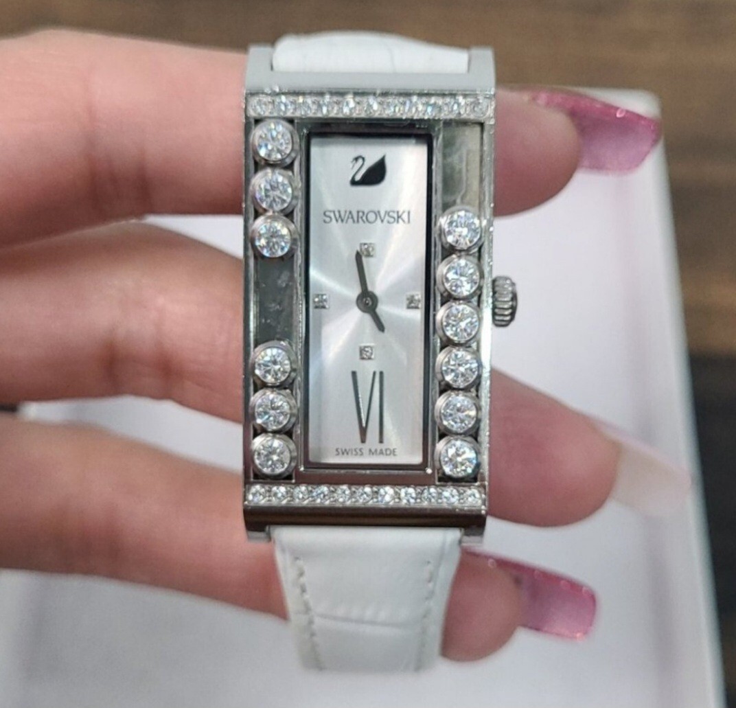 Swarovski Lovely Crystals Square White Watch RV$499 5096680 | eBay