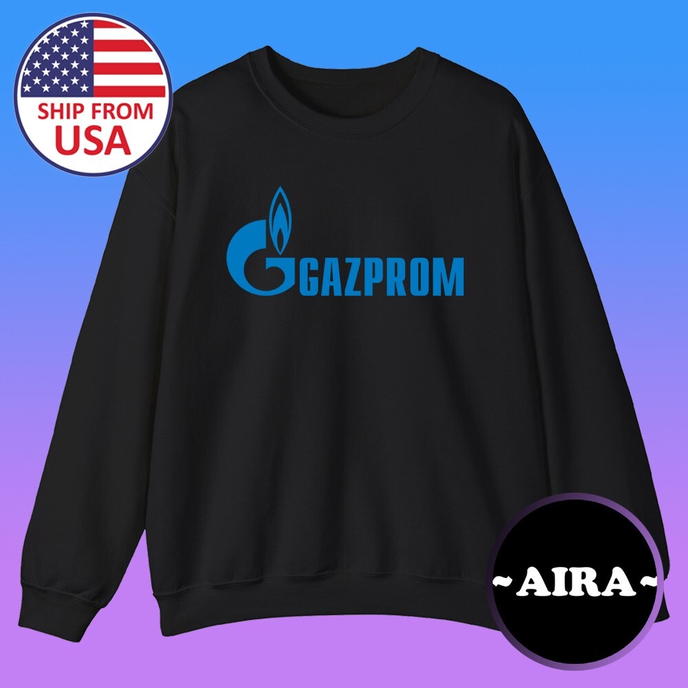 Gazprom Russian Oil Company  Men's Black Size S to 3XL