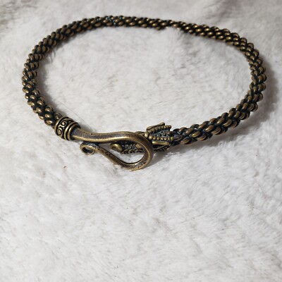 Dragon Celtic Braided Arm Ring Bronze Viking Norse Jewelry