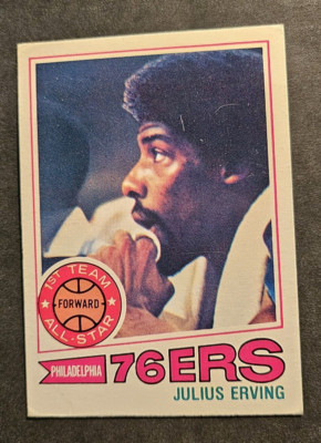 1977-78 Topps Basketball Card Julius Erving Philadelphia 76ers