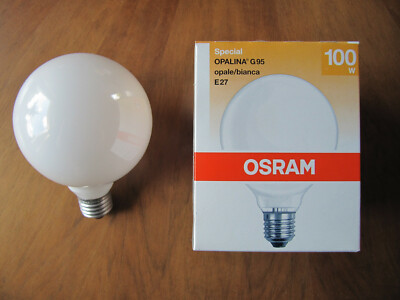 NEU OSRAM BELLALUX GLOBE G95 SOFT WHITE E27 100W OPAL Glühbirne BELLA DIMMBAR