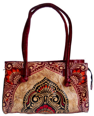 Exclusive Batik Design Ethnic Handmade Leather Womens