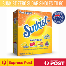 SUNKIST SUGAR FREE Drink Mix (4 MIX FLAVOURS) - 30 Servings MELB STOCK