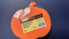Halloween/Fall foam shapes - fun for the whole family: maple leaf, pumpkin