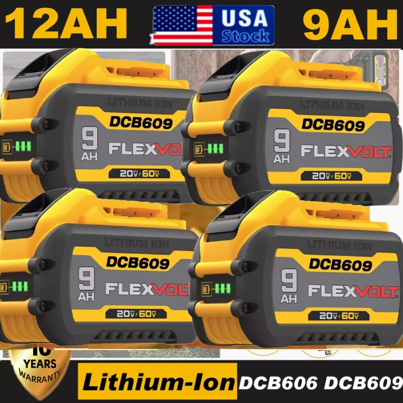 DEWALT FLEXVOLT 20V/60V MAX 9.0Ah Lithium-Ion Battery Pack DCB609-2 DCB612
