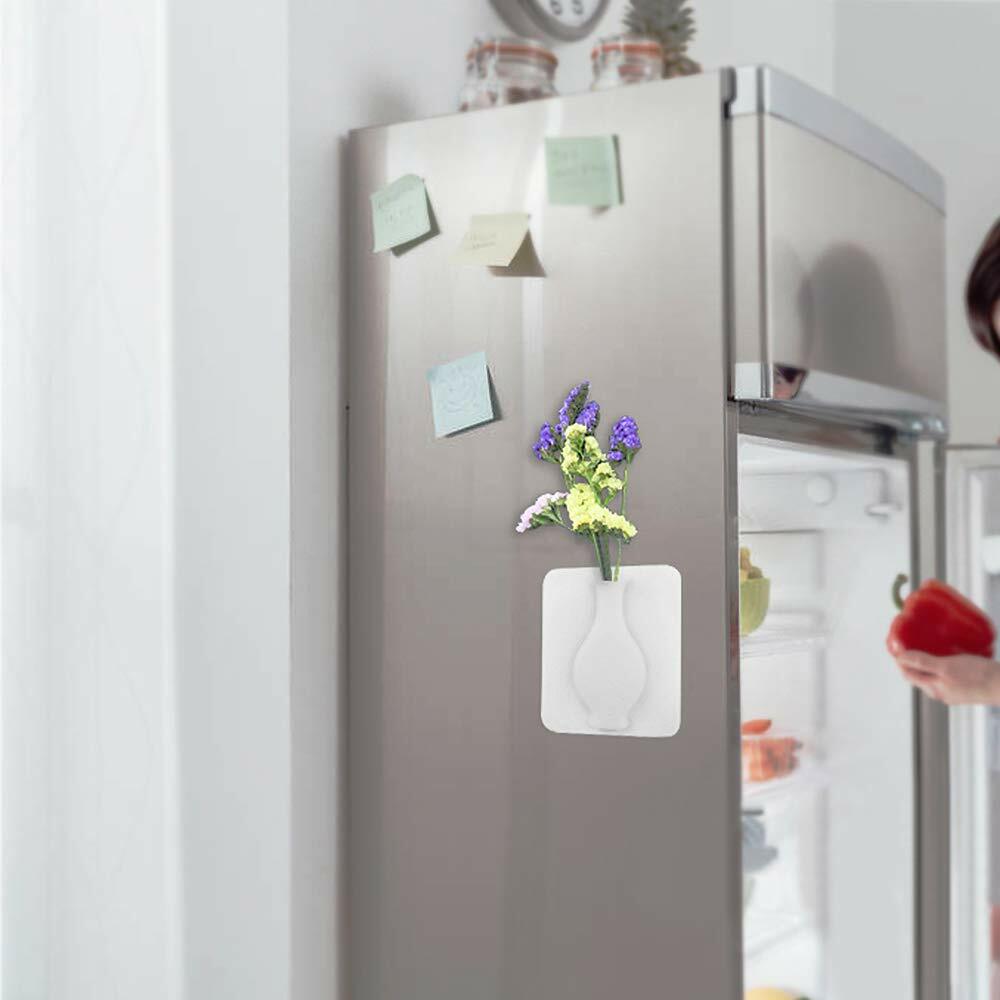 10PC Magic Vase Reusable Silicone Self-Sticking Flower Pot FridgeDoor Decoration