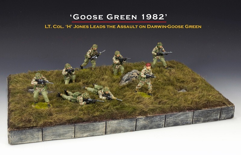 King & Country TF008 - Équipe De Snipers Parachutistes Couchés - Plomb Peint - Neuf