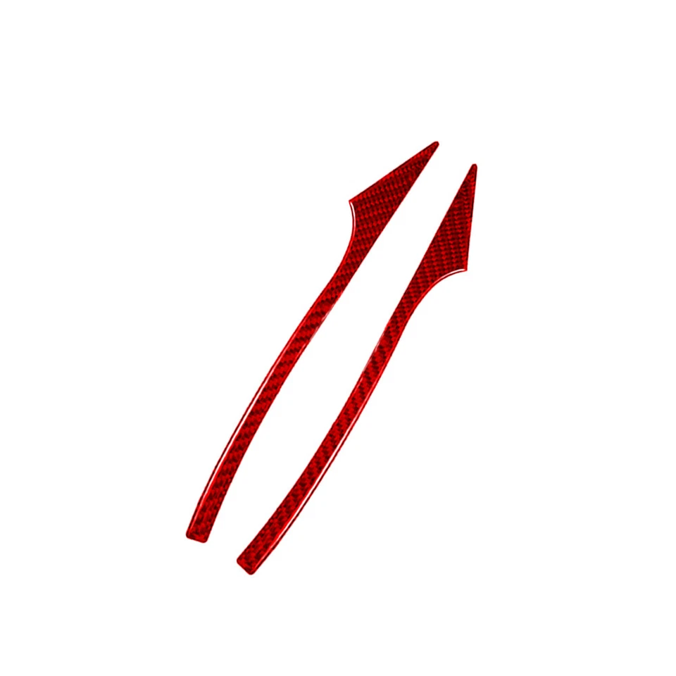 Pegatina de espejo retrovisor lateral de fibra de carbono roja 2 piezas para BMW 525i 528i Foto 3 de 4