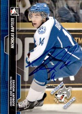 Nicholas Nick Baptiste Signed 2013-14 Heroes & Prospects card Sudbury Wolves