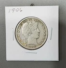 1906 Barber Half Dollar - Higher Grade - Strong Details - Some Toning