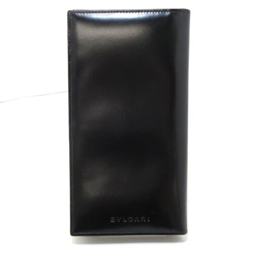 Auth BVLGARI - Black Leather Bill Holder - Picture 1 of 9