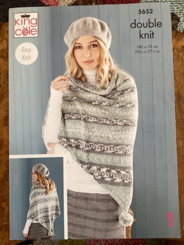 Poncho donna modelli maglia DK snood e scialle 32-48” King Cole 5652